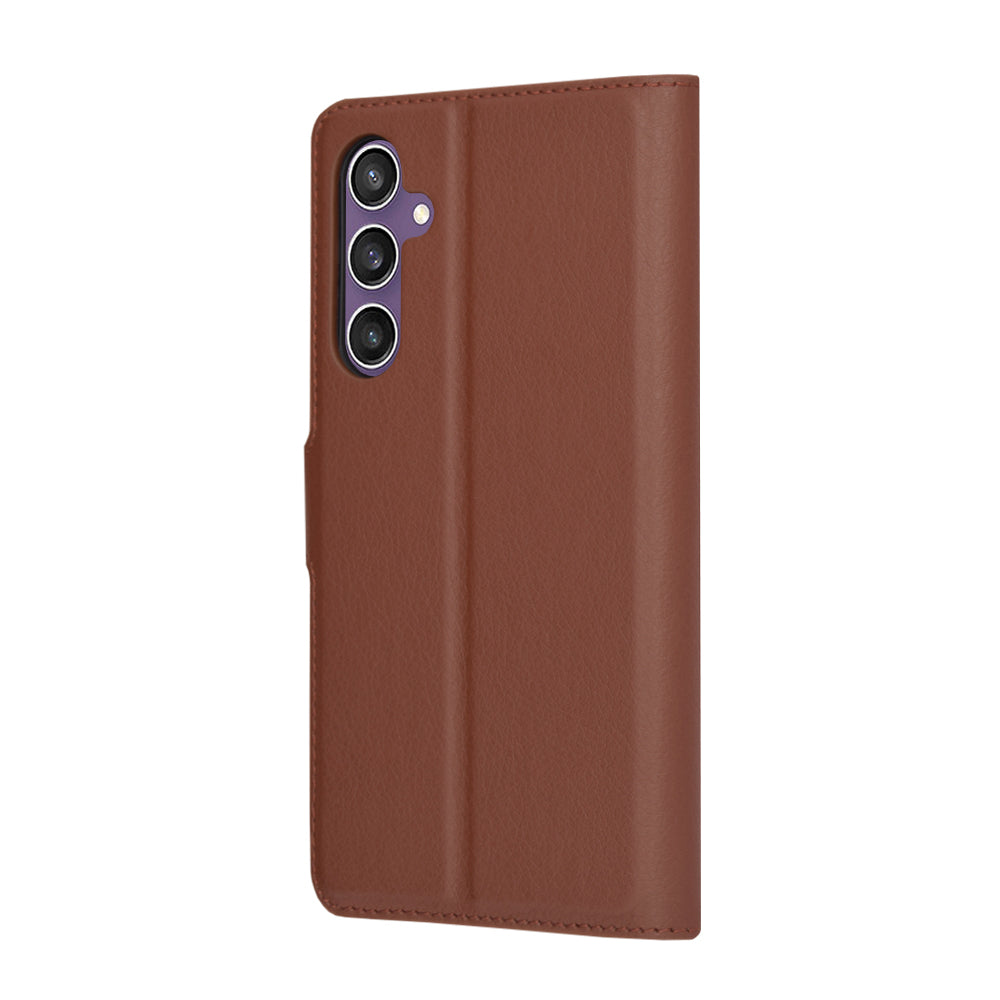 Custodia per Samsung Galaxy S23 FE S711, Techsuit, Leather Folio, Marrone