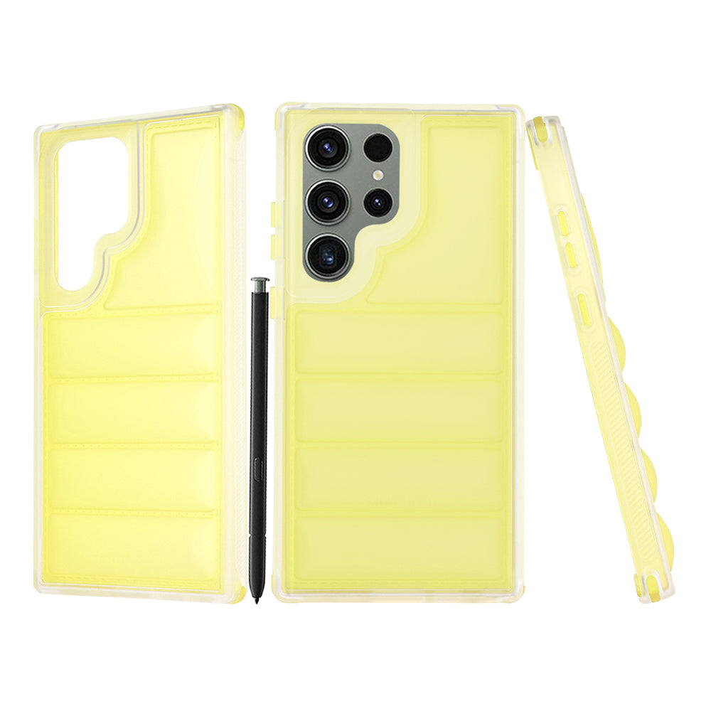 Custodia per Samsung Galaxy S23 FE S711, Techsuit, Wave Shield, Gialla