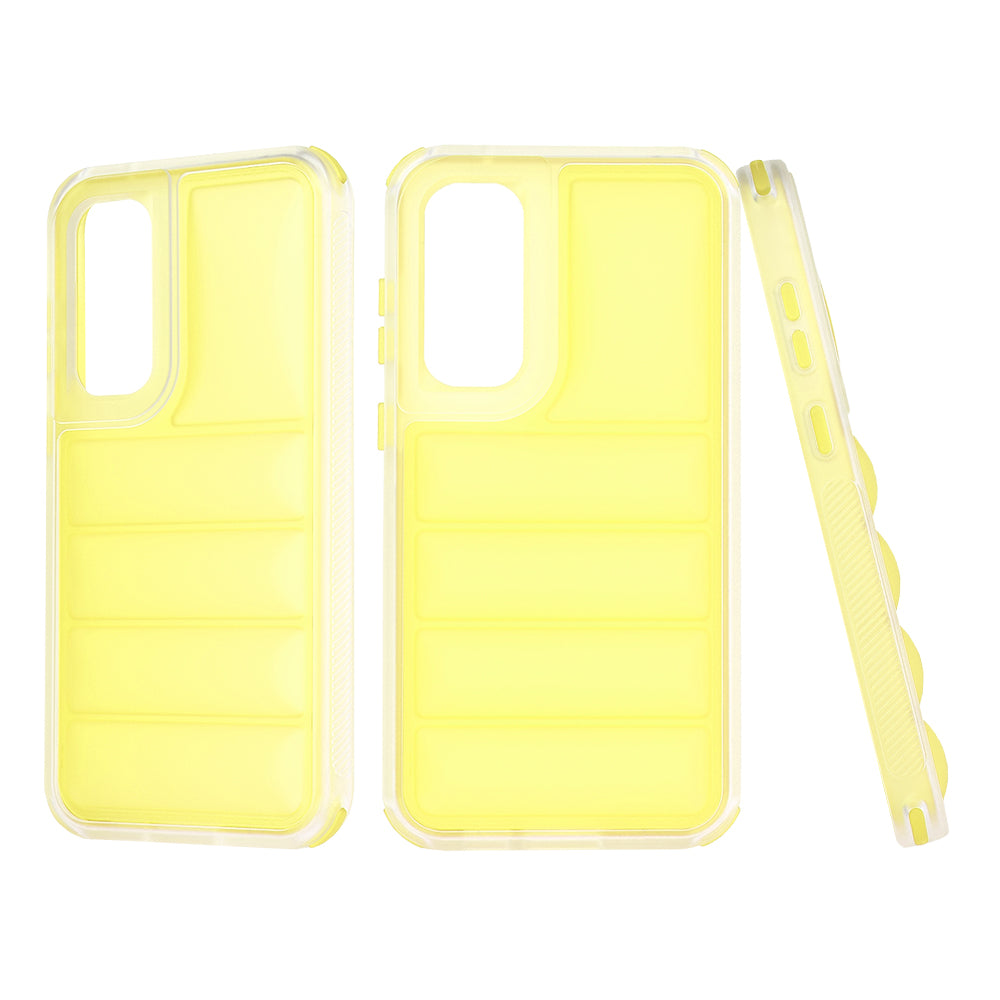 Custodia per Samsung Galaxy S23 FE S711, Techsuit, Wave Shield, Gialla