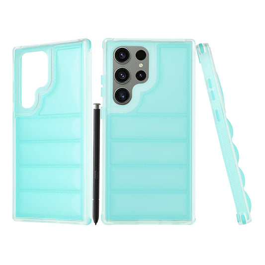 Custodia per Samsung Galaxy S23 FE S711, Techsuit, Wave Shield, Turchese