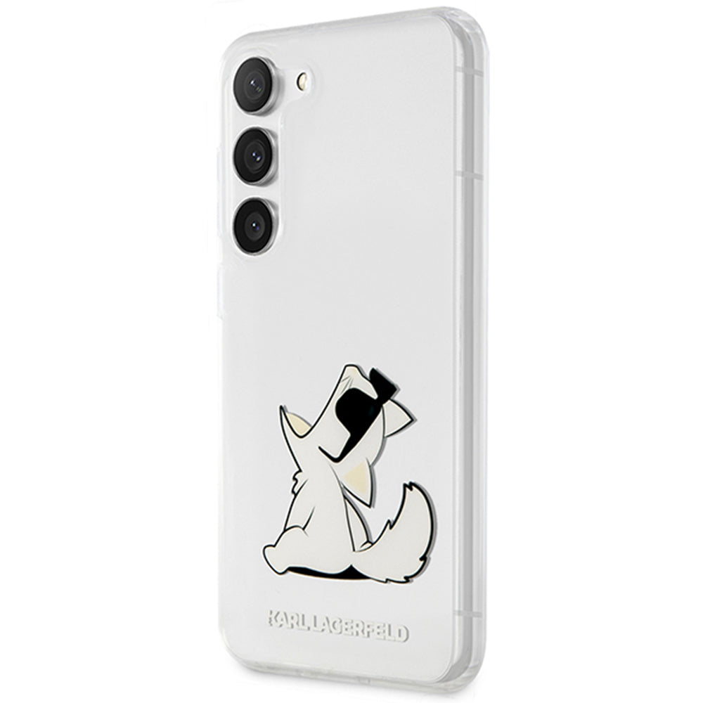 Custodia per Samsung Galaxy S23+ S916, Karl Lagerfeld, Choupette Eat, Trasparente