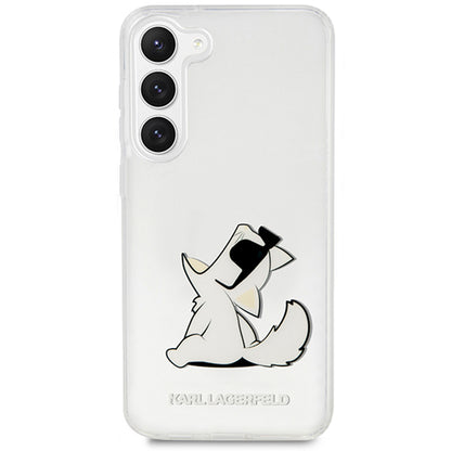 Custodia per Samsung Galaxy S23+ S916, Karl Lagerfeld, Choupette Eat, Trasparente