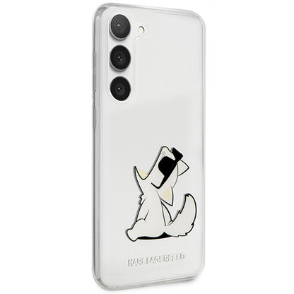 Custodia per Samsung Galaxy S23+ S916, Karl Lagerfeld, Choupette Eat, Trasparente