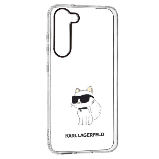 Custodia per Samsung Galaxy S23+ S916, Karl Lagerfeld, Ikonik Choupette, Trasparente