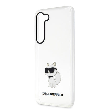 Custodia per Samsung Galaxy S23+ S916, Karl Lagerfeld, Ikonik Choupette, Trasparente