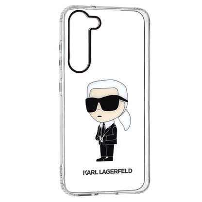 Custodia per Samsung Galaxy S23+ S916, Karl Lagerfeld, Ikonik Karl, Trasparente