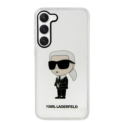 Custodia per Samsung Galaxy S23+ S916, Karl Lagerfeld, Ikonik Karl, Trasparente