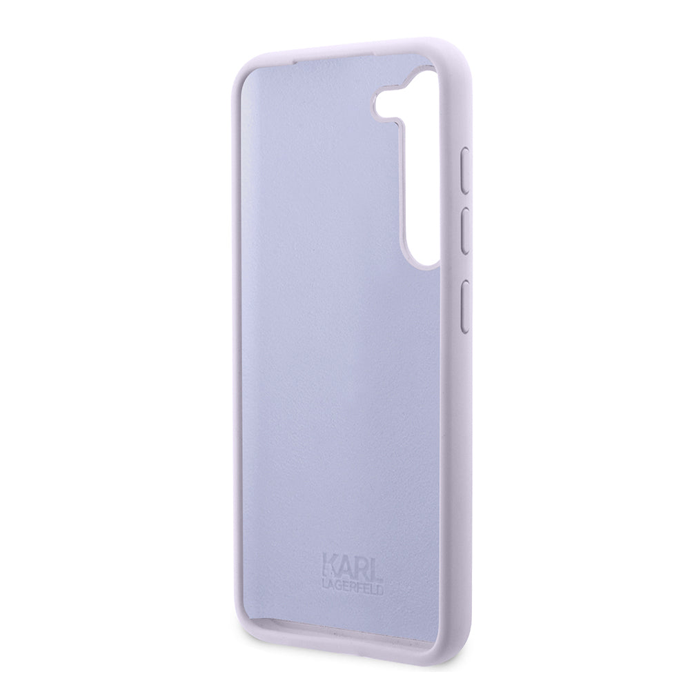 Case for Samsung Galaxy S23+ S916, Karl Lagerfeld, Ikonik Karl Silicone, Purple