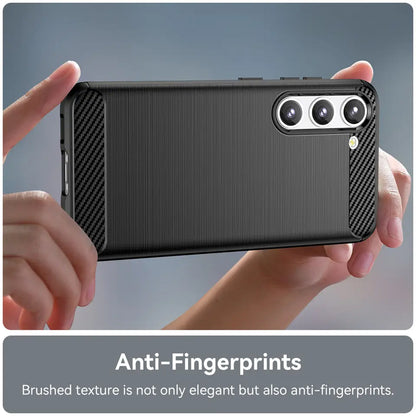 Custodia per Samsung Galaxy S23+ S916, Techsuit, Carbonio, Nera