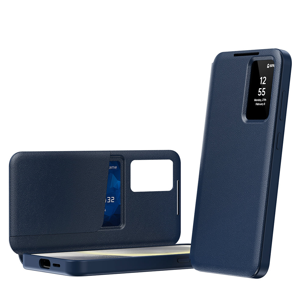 Custodia per Samsung Galaxy S23+ S916, Techsuit, SmartView, Blu