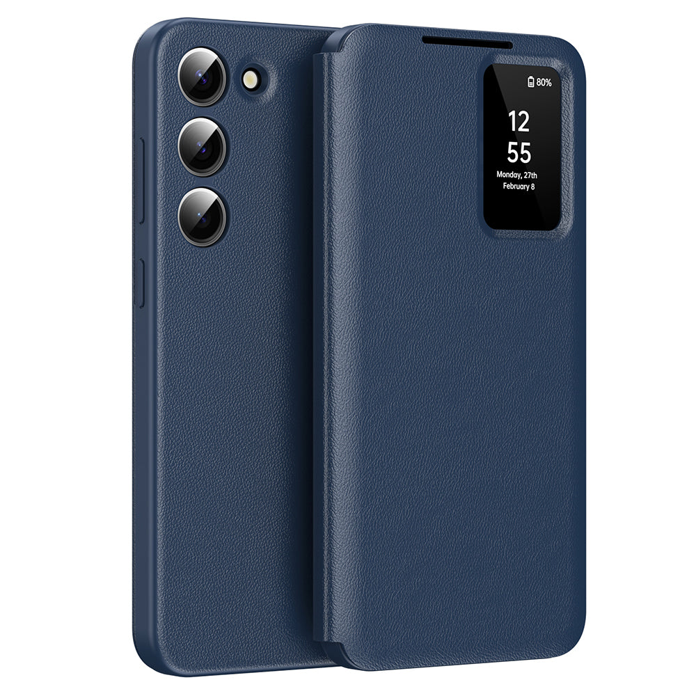 Custodia per Samsung Galaxy S23+ S916, Techsuit, SmartView, Blu