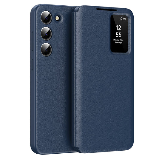 Custodia per Samsung Galaxy S23+ S916, Techsuit, SmartView, Blu
