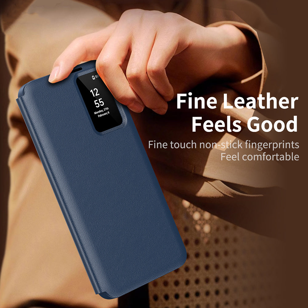 Custodia per Samsung Galaxy S23+ S916, Techsuit, SmartView, Blu
