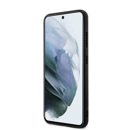 Custodia per Samsung Galaxy S23 S911, Karl Lagerfeld, Saffiano Monogram Metal Logo, Nera