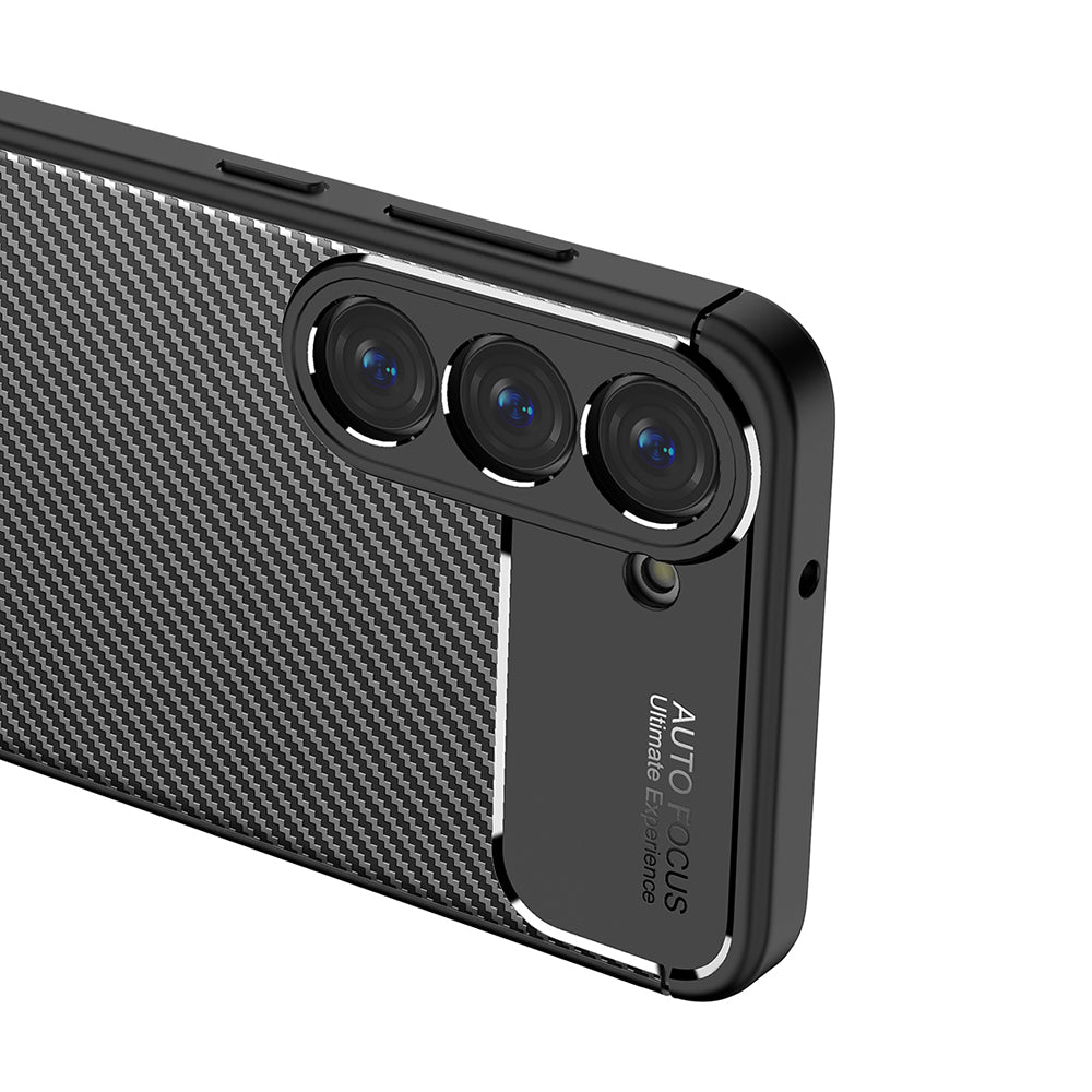 Custodia per Samsung Galaxy S23 S911, Techsuit, CarbonFiber, Nera