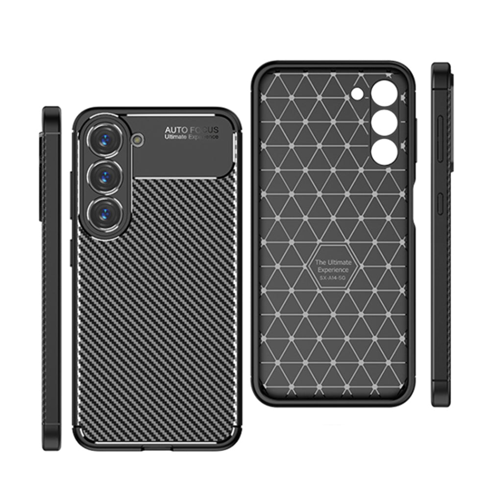 Custodia per Samsung Galaxy S23 S911, Techsuit, CarbonFiber, Nera