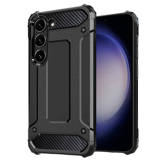 Custodia per Samsung Galaxy S23 S911, Techsuit, Hybrid Armor, Nera