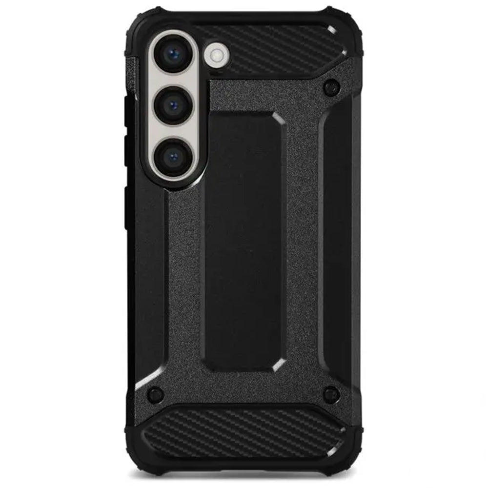 Custodia per Samsung Galaxy S23 S911, Techsuit, Hybrid Armor, Nera
