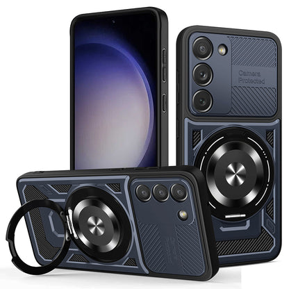 Custodia per Samsung Galaxy S23 S911, Techsuit, RuggedCam, Blu