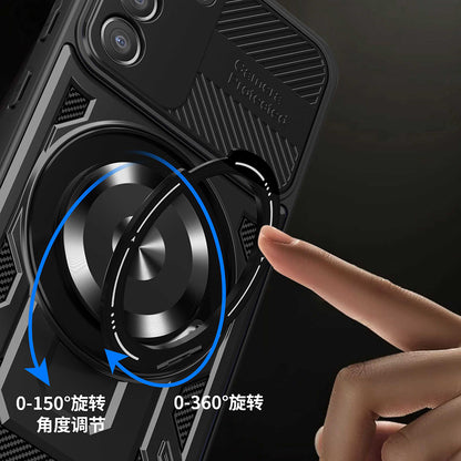 Custodia per Samsung Galaxy S23 S911, Techsuit, RuggedCam, Nera