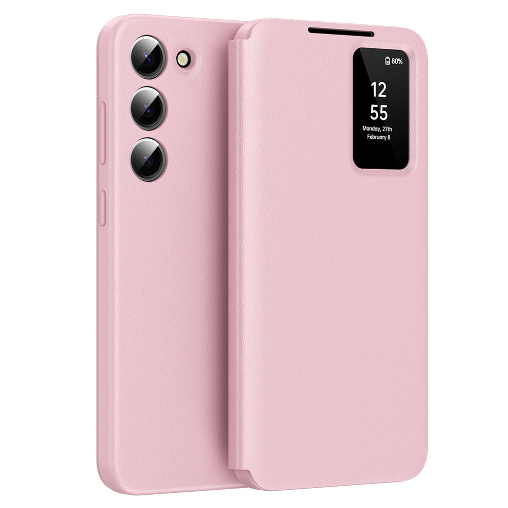 Custodia per Samsung Galaxy S23 S911, Techsuit, SmartView, Rosa