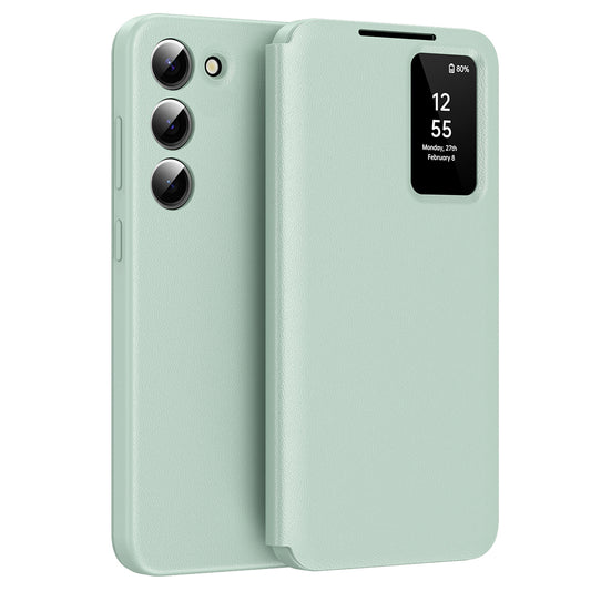 Custodia per Samsung Galaxy S23 S911, Techsuit, SmartView, Verde