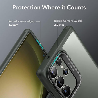 Custodia per Samsung Galaxy S23 Ultra S918, ESR, Classic Kickstand, Verde Trasparente