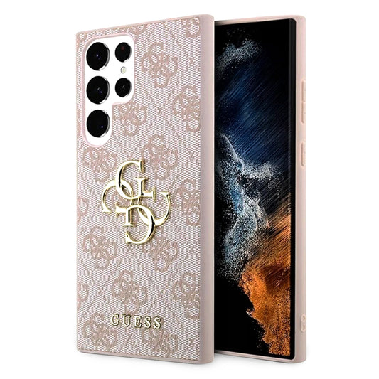 Custodia per Samsung Galaxy S23 Ultra S918, Guess, 4G Big Logo, Rosa
