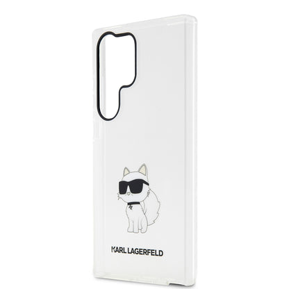 Custodia per Samsung Galaxy S23 Ultra S918, Karl Lagerfeld, Ikonik Choupette, Trasparente