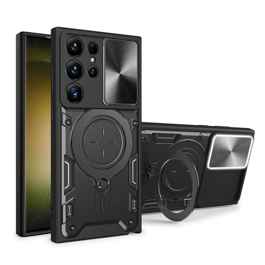 Custodia per Samsung Galaxy S23 Ultra S918, Techsuit, CamGuard Pro, Nera