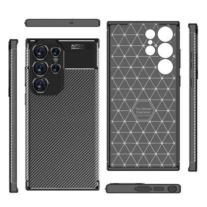 Case for Samsung Galaxy S23 Ultra S918, Techsuit, CarbonFiber, Black