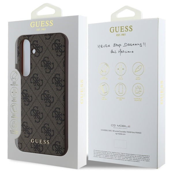 Custodia per Samsung Galaxy S24 FE S721, Guess, 4G Classic, Marrone