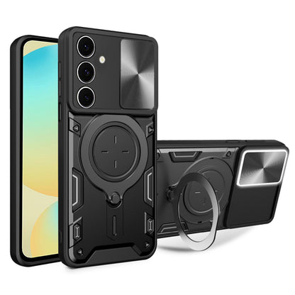 Custodia per Samsung Galaxy S24 FE S721, Techsuit, CamGuard Pro, Nera