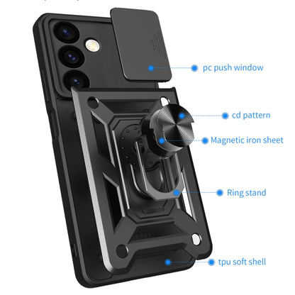 Custodia per Samsung Galaxy S24 FE S721, Techsuit, CamShield, Blu