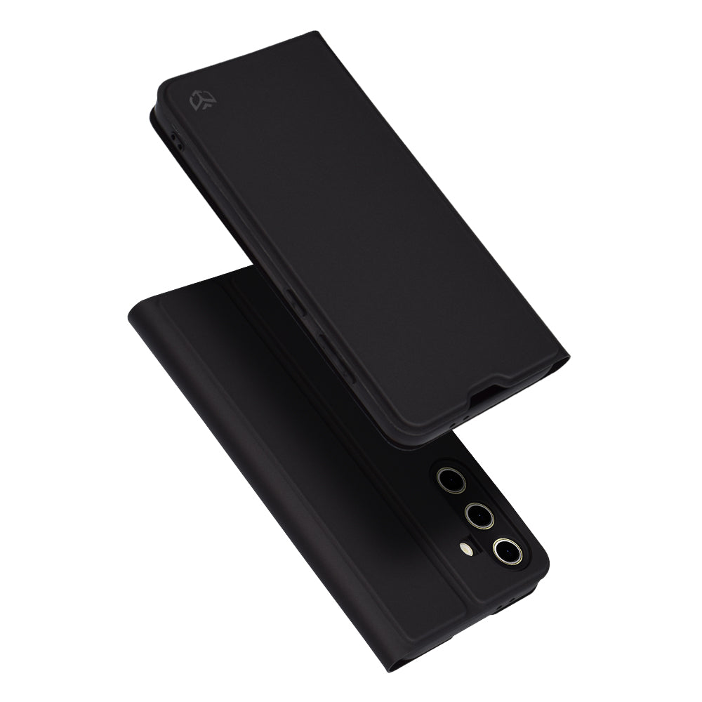 Custodia per Samsung Galaxy S24 FE S721, Techsuit, Magskin Book, Nera