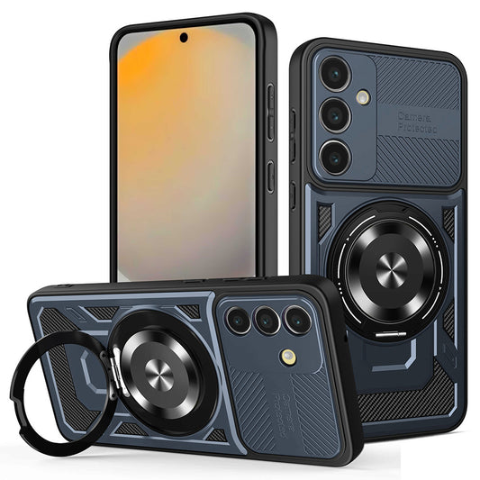 Custodia per Samsung Galaxy S24 FE S721, Techsuit, RuggedCam, Blu