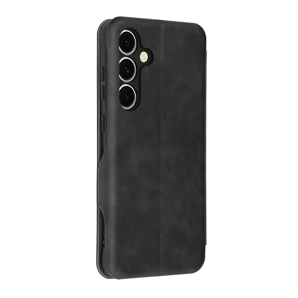 Custodia per Samsung Galaxy S24 FE S721, Techsuit, Safe Wallet Plus, Nera
