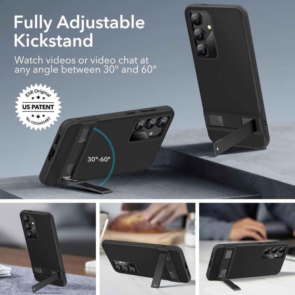 Custodia per Samsung Galaxy S24+ S926, ESR, Air Shield Boost Kickstand, Nera