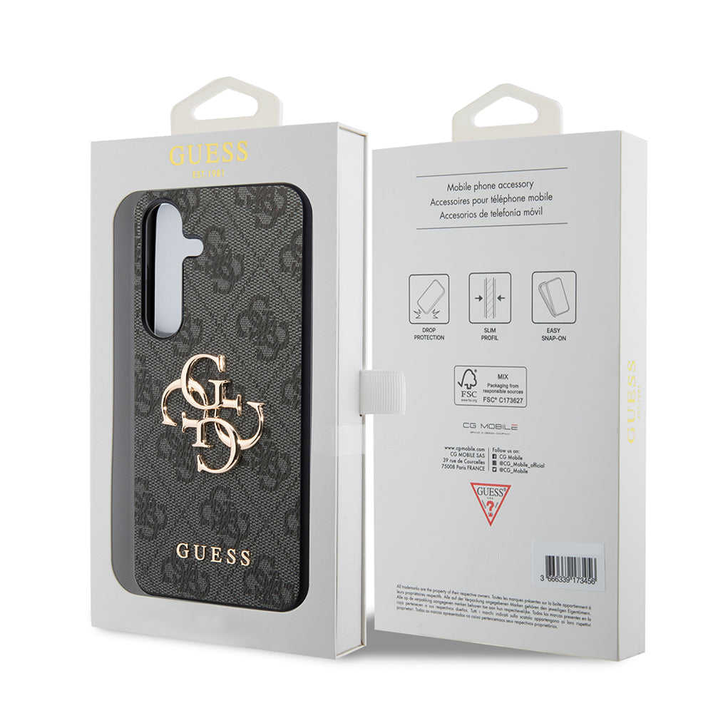 Custodia per Samsung Galaxy S24+ S926, Guess, 4G Big Logo, Nera