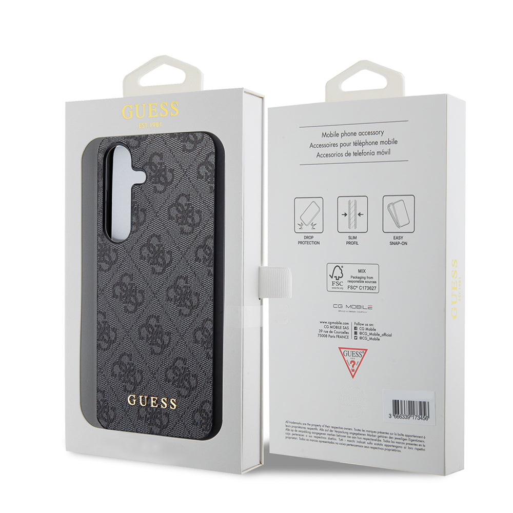 Custodia per Samsung Galaxy S24+ S926, Guess, 4G Charm, Nera