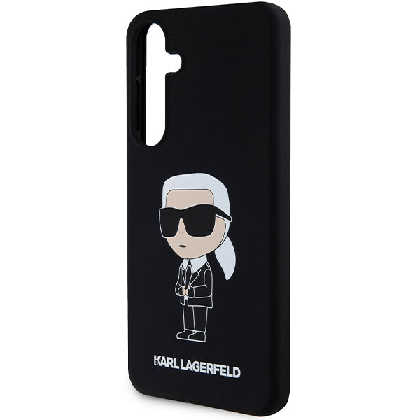 Custodia per Samsung Galaxy S24+ S926, Karl Lagerfeld, Silicone Ikonik NFT, Nera