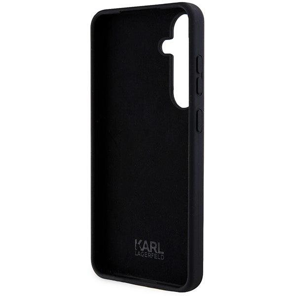 Custodia per Samsung Galaxy S24+ S926, Karl Lagerfeld, Silicone Ikonik NFT, Nera