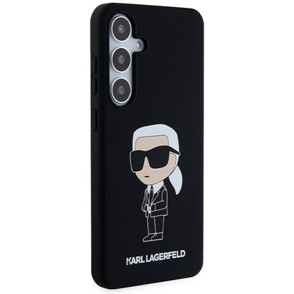 Custodia per Samsung Galaxy S24+ S926, Karl Lagerfeld, Silicone Ikonik NFT, Nera