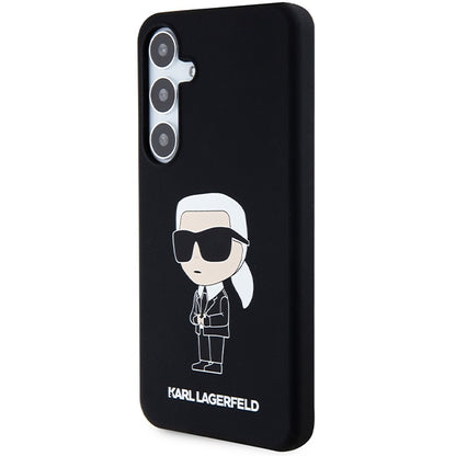 Custodia per Samsung Galaxy S24+ S926, Karl Lagerfeld, Silicone Ikonik NFT, Nera