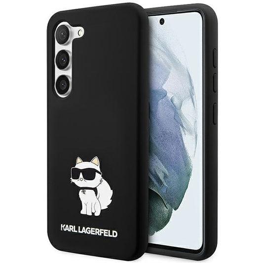 Custodia per Samsung Galaxy S24+ S926, Karl Lagerfeld, Silicone Choupette, Nera
