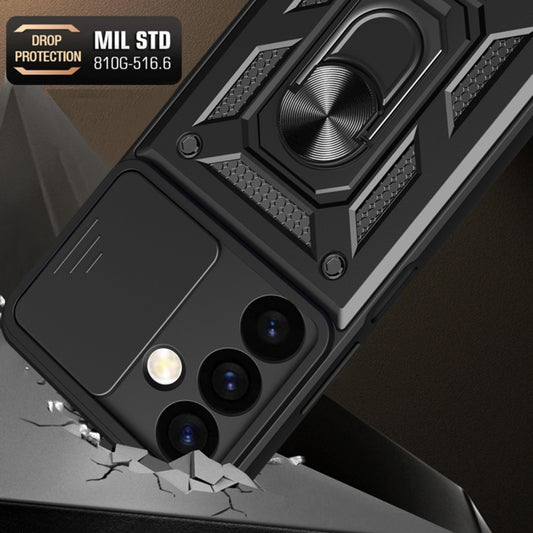 Custodia per Samsung Galaxy S24+ S926, Techsuit, CamShield, Nera