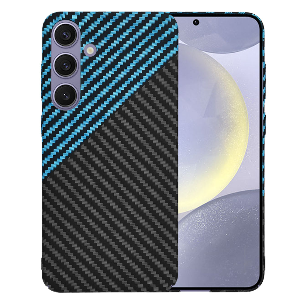 Custodia per Samsung Galaxy S24+ S926, Techsuit, Carbonite FiberShell, Nero Bleu