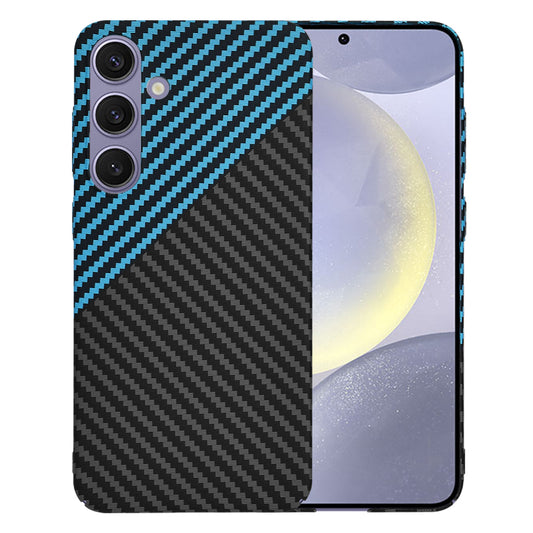 Custodia per Samsung Galaxy S24+ S926, Techsuit, Carbonite FiberShell, Nero Bleu