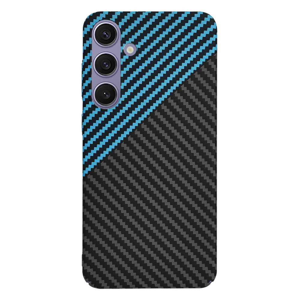 Custodia per Samsung Galaxy S24+ S926, Techsuit, Carbonite FiberShell, Nero Bleu