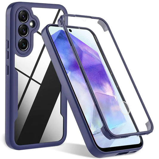 Custodia per Samsung Galaxy S24+ S926, Techsuit, ColorVerse 360, Blu
